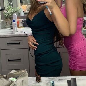 green mini dress homecoming